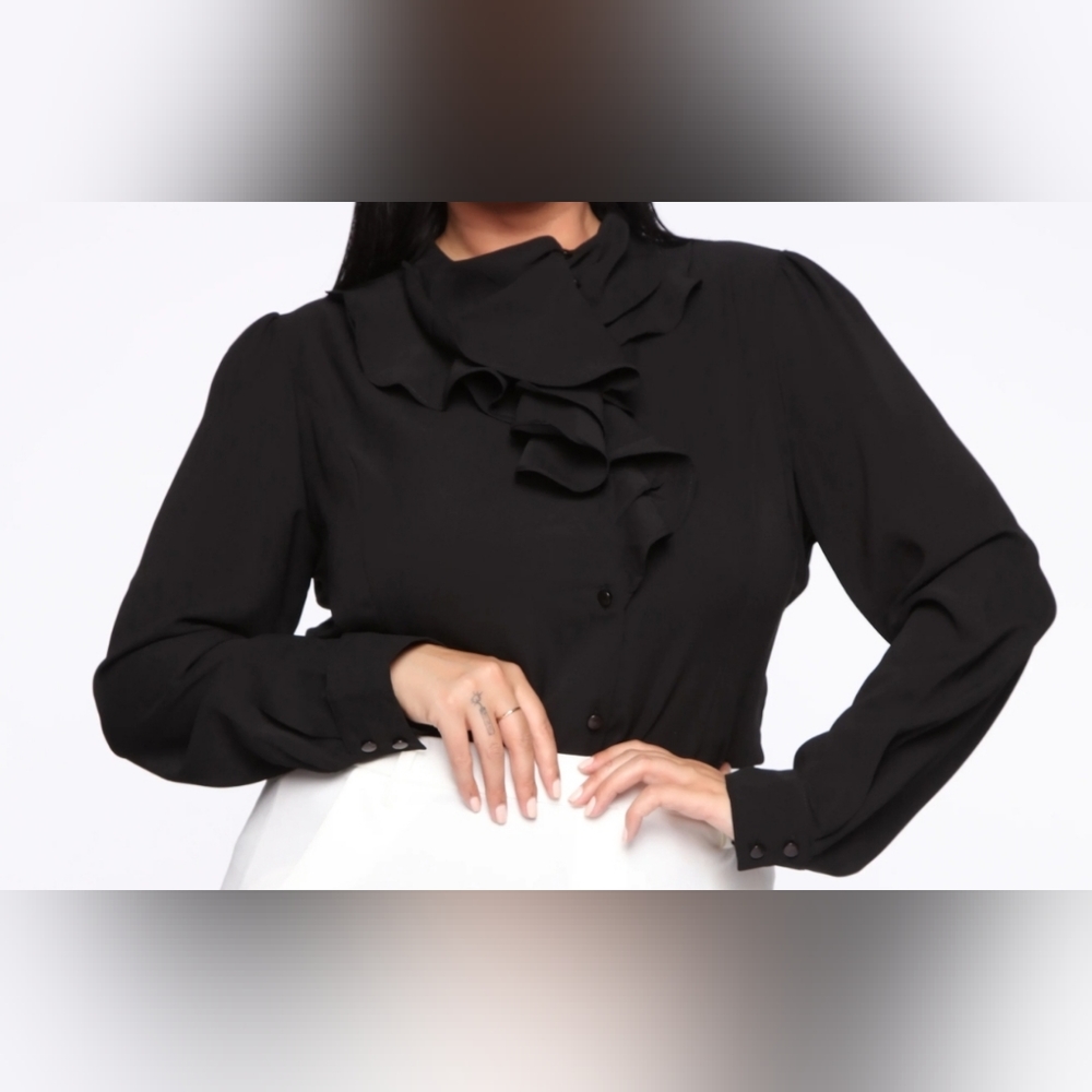 Fashionnova Bella Flor Top - Black (2X)
